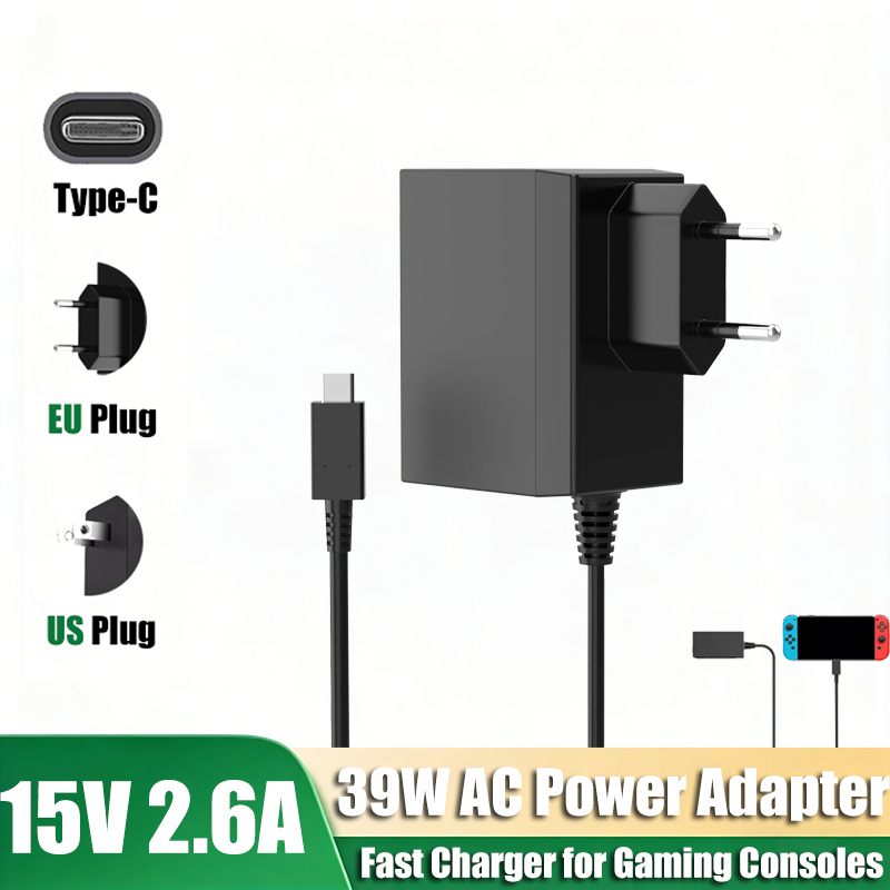 Gaming Console Types - Ładowarka AC 100–240V Type-C 15V 2.6A