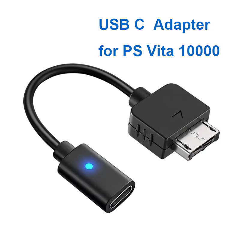 Gaming Console Usb - Czarny adapter USB-C do ładowania o