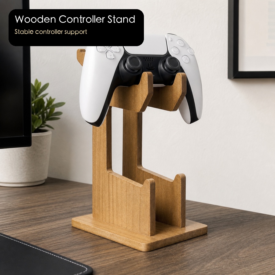 Drewniana półka na kontrolery  – Gaming Console Organizer recenzja i cena